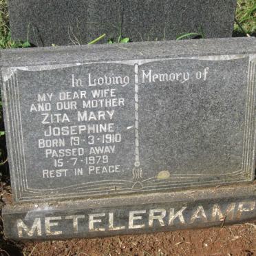 METELERKAMP Zita Mary Josephine 1910-1979