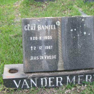 MERWE Gert Daniel, van der 1905-1967