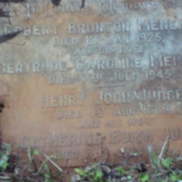 MENEAUD Robert Brunton -1925 &amp; Gertrude Caroline -1945 :: JUDGE Henry John -1928 &amp; Catherine Edith-1939