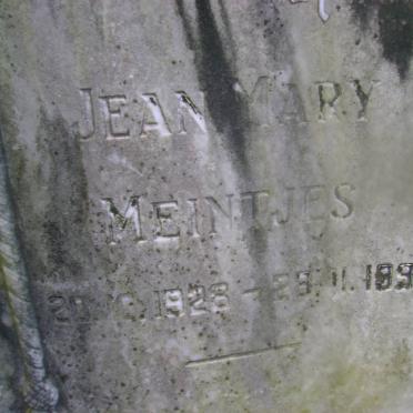 MEINTJES Frederick J.J. 1919-1965 &amp; Jean Mary 1928-1991