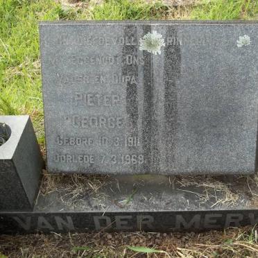 MERWE Pieter George, van der 1911-1969
