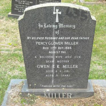 MILLER Percy Glover -1965 &amp; Gwen E.K. -1981
