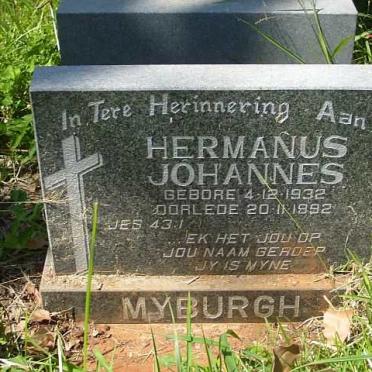 MYBURGH Hermanus Johannes 1932-1992