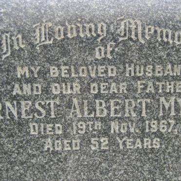 MYERS Ernest Albert -1967