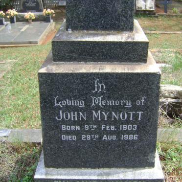 MYNOTT John 1903-1986 &amp; Eva Linda Nancy 1915-1997