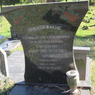 NTUSI Hansford Benedict 1935-1992