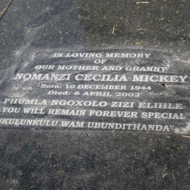 NTANGA Nomanzi Cecilia Mickey 1944-2002