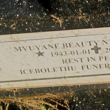 NTOMBIZETHU Mvuyane Beauty 1943-2018