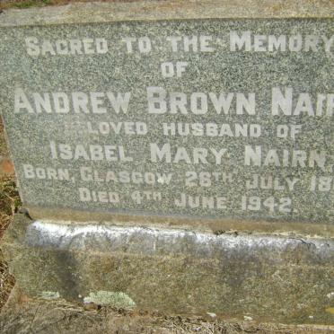NAIRN Andrew Brown 1882-1942