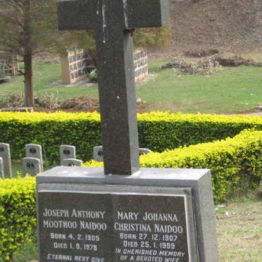 NAIDOO Joseph Anthony Moothoo 1905-1978 &amp; Mary Johanna Christina 1907-1999