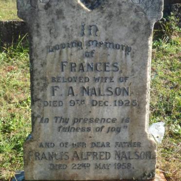 NALSON Francis Alfred -1958 &amp; Frances -1925