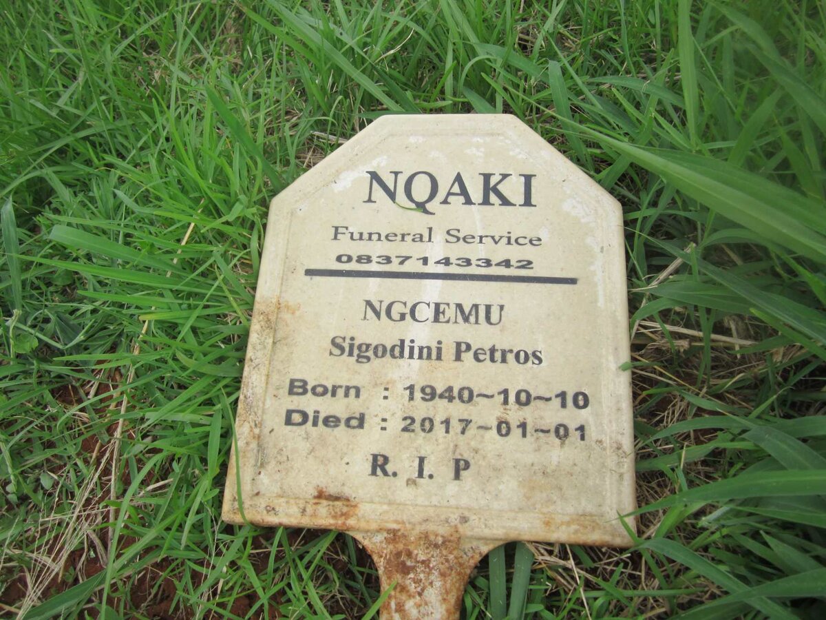 NGCEMU Sigodini Petros 1940-2017