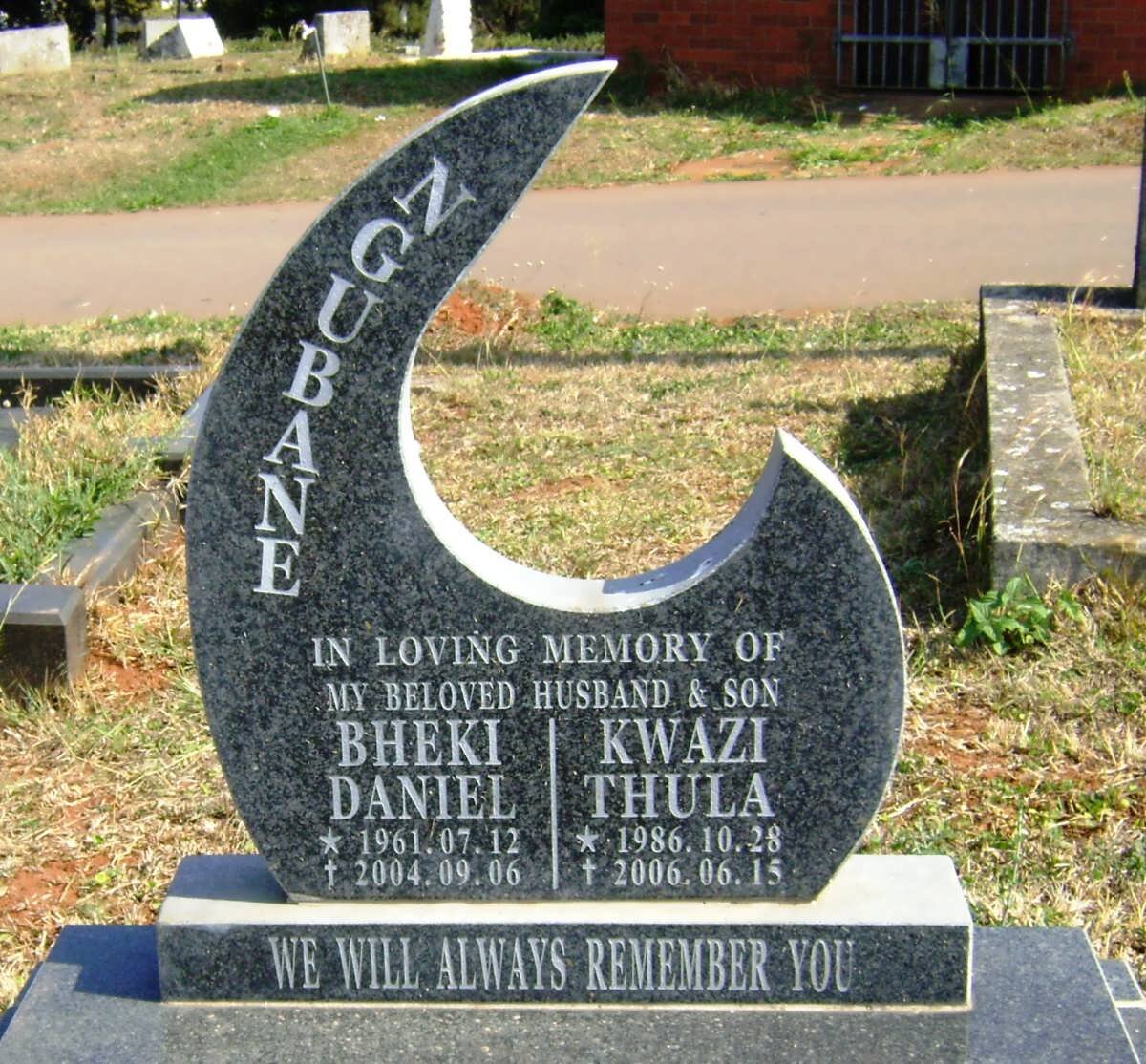 NGUBANE Bheki Daniel 1961-2004 &amp; Kwazi Thula 1986-2006
