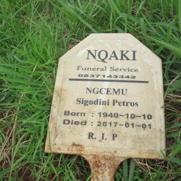 NGCEMU Sigodini Petros 1940-2017