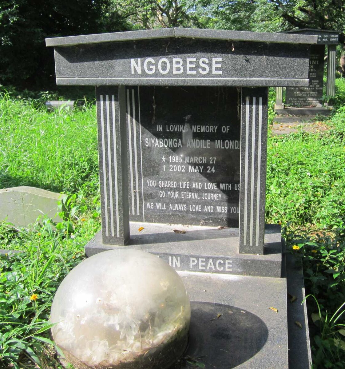 NGOBESE Siyabonga Andile Mlond.I 1985-2002