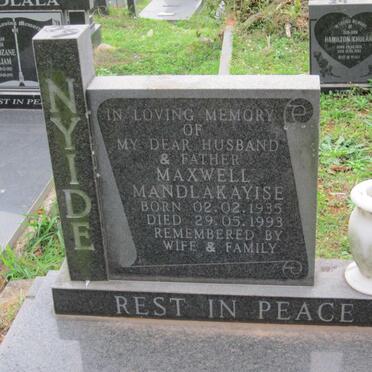 NYIDE Maxwell Mandlakayise 1935-1993