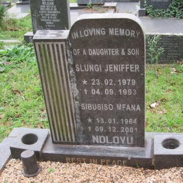 NDLOVU Sibusiso Mfana 1964-2001 &amp; Slungi Jeniffer 1979-1993