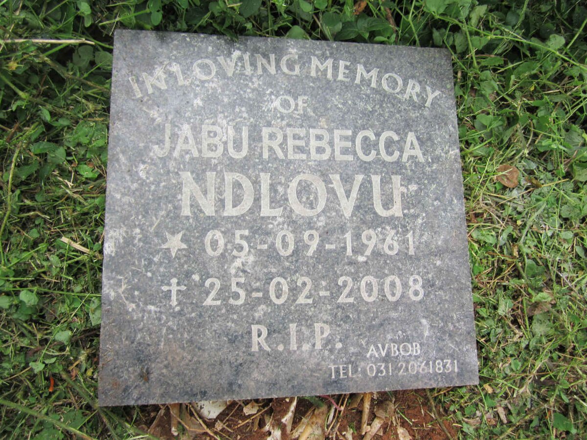 NDLOVU Jabu Rebecca 1961-2008