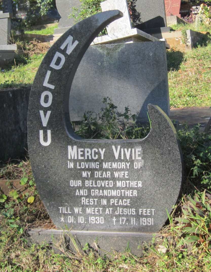 NDLOVU Mercy Vivie 1930-1991