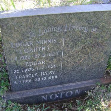 NOTON Edgar 1875-1939 &amp; Frances Daisy 1891-1968 :: NOTON Edgar Minnis 1920-1923