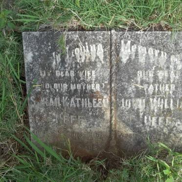 NEFF John William -1972 &amp; Sarah Kathleen -1968