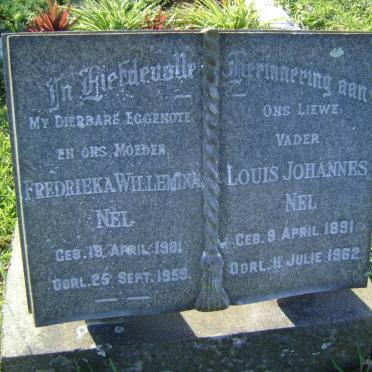 NEL Louis Johannes 1891-1962 &amp; Fredrieka Wilhelmina 1901-1959