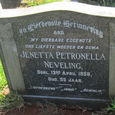NEVELING Jenetta Petronella -1958
