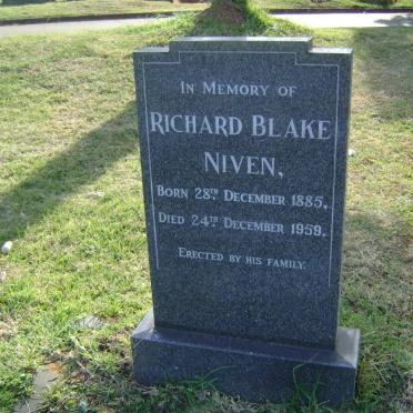 NIVEN Richard Blake 1885-1959