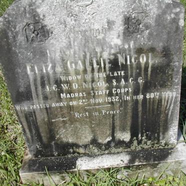 NICOL Eliza Gallie -1932