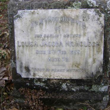 NICHOLSON Louisa Jacoba -1955