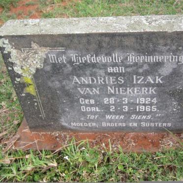 NIEKERK Andries Izak, van 1924-1965