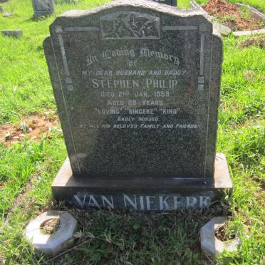NIEKERK Stephen Philip, van -1959