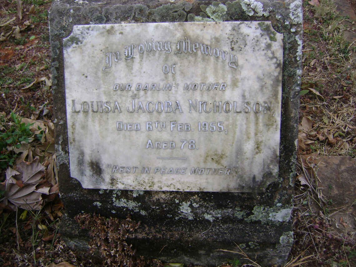 NICHOLSON Louisa Jacoba -1955
