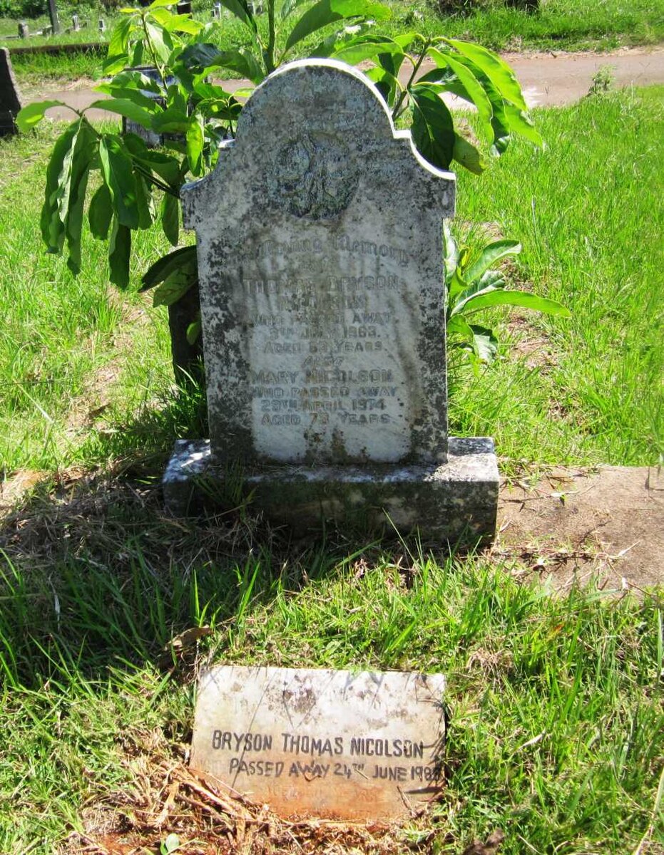 NICOLSON Thomas Bryson -1963 &amp; Mary -1974 :: NICOLSON Bryson Thomas -1985