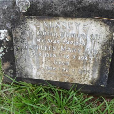 NUSSEY Joah 1885-1947 &amp; Kathleen Mary Ann 1885-1943