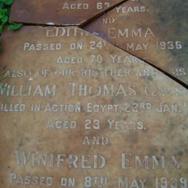 NURSE Edith Emma -1936 :: NURSE William Thomas -1919 &amp; Winifred Emma -1939