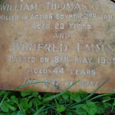 NURSE William Thomas -1919 &amp; Winifred Emma -1939