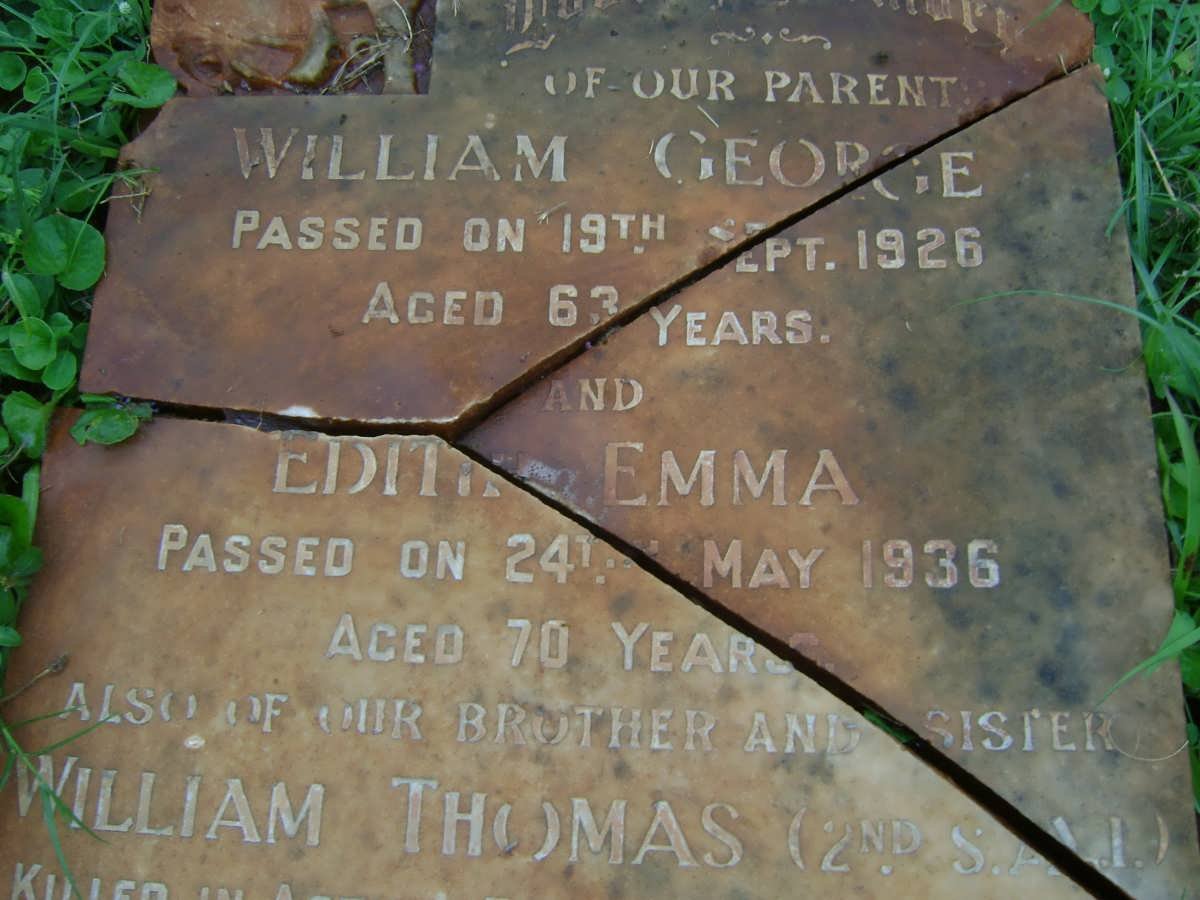 NURSE William George -1926 &amp; Edith Emma -1936