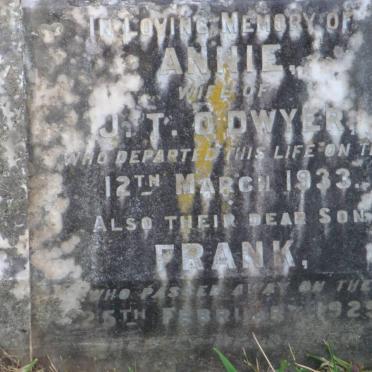 O'DWYER Annie -1933 :: O’DWYER Frank -1929