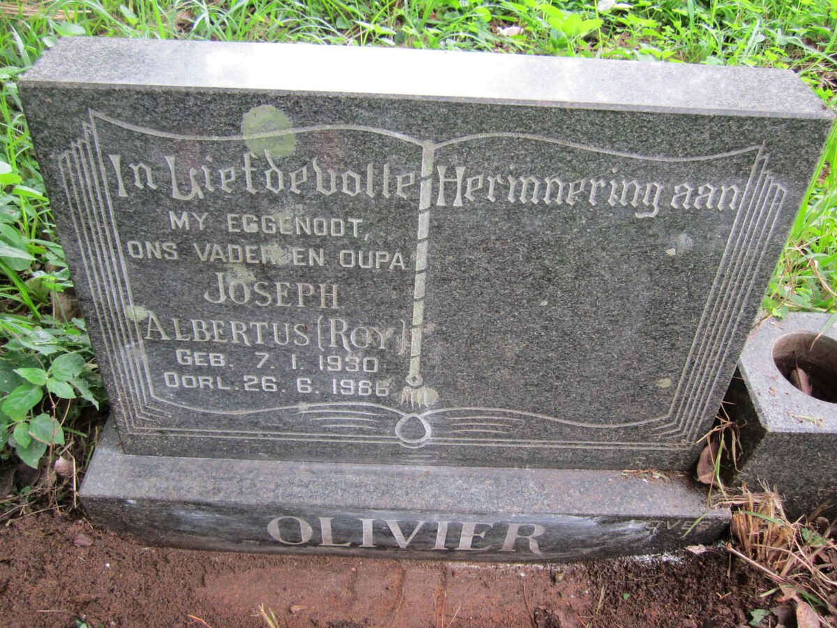 OLIVIER Joseph Albertus 1930-1986