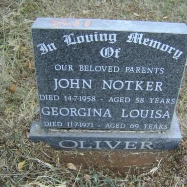 OLIVER John Notker -1958 &amp; Georgina Louisa -1971