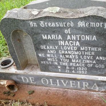 OLIVEIRA Maria Antonia Inacia, de 1920-1992
