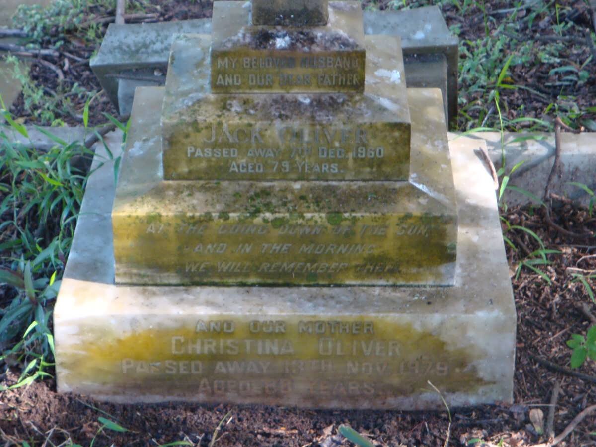 OLIVER Jack -1960 &amp; Christina -1979