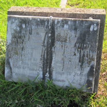 OLSEN Julius Dedrick -1955 &amp; Anna J. Cathrina -1971