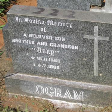 OGRAM Tony 1959-1980