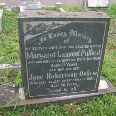 OGILVIE Jane Robertson -1927 :: PULFORD Margaret Lamond -1950