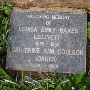 OAKES Louisa Emily nee LELLYETT 1856-1953 :: COULSON Catherine Ann nee OAKES 1885-1940