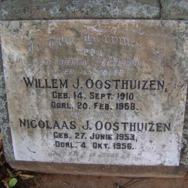 OOSTHUIZEN Willem J. 1910-1958 :: OOSTHUIZEN Nicolaas J. 1953-1956