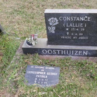 OOSTHUIZEN Constance 1929-1989 :: OOSTHUIZEN Christopher George Patrick 1972-1995