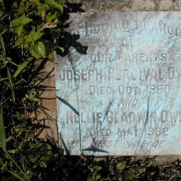 OWEN Joseph Percival -1960 &amp; Nellie Gladwin -1982